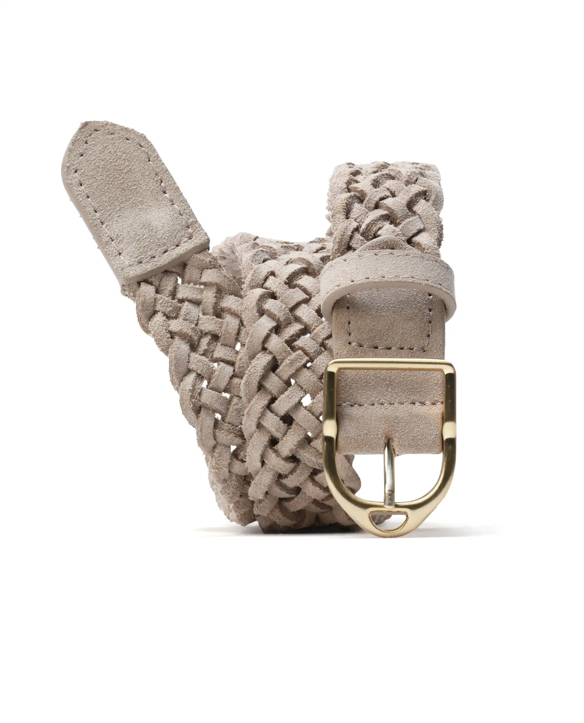 Rare Rabbit Men Aegis Beige Leather Belt - The House Of Rare