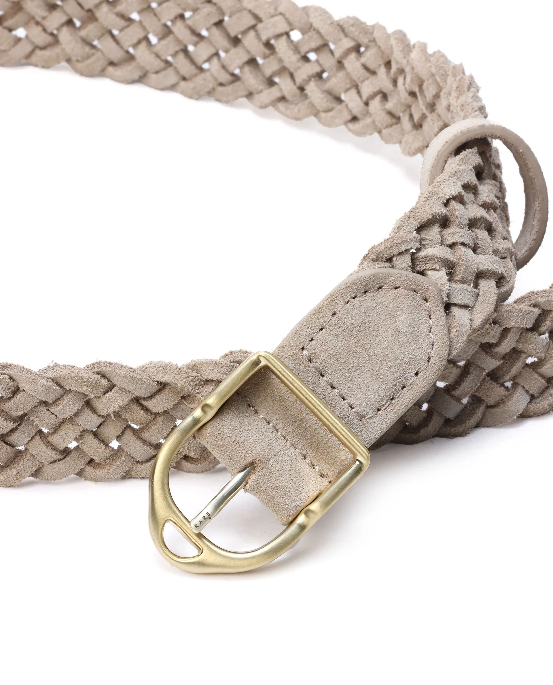 Rare Rabbit Men Aegis Beige Leather Belt - The House Of Rare